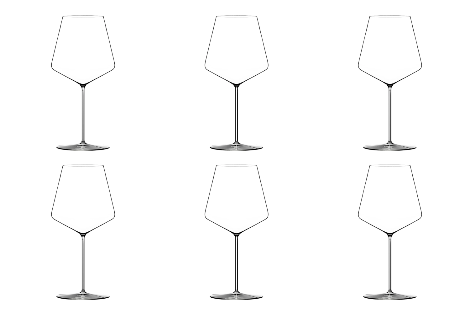 6x verres à vin rouge sommier ariane 88cl soufflés