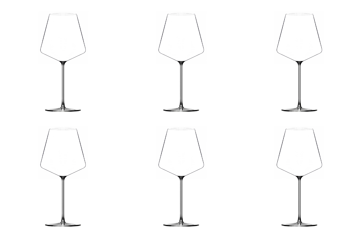 Set de 6 verres à vin rouge sommier ariane 72cl