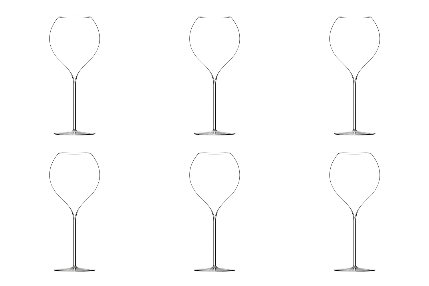 6er Set P. Jamesse Synergie Universalglas mundgeblasen