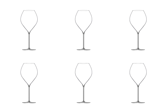 6er Set P. Jamesse Grand Rouge Rotweinglas mundgeblasen