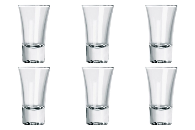 Set de 6 verres à liqueur cresta junior 3cl 7cm