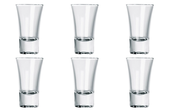 Set de 6 verres à shot et à liqueur cresta senior 6cl 8.8cm