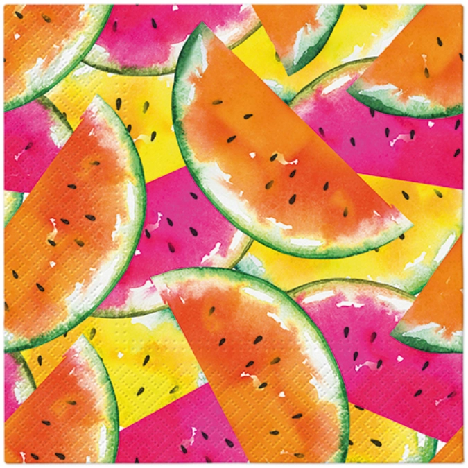 Servietten Lunch 20x Saftige Wassermelonen, 33x33cm