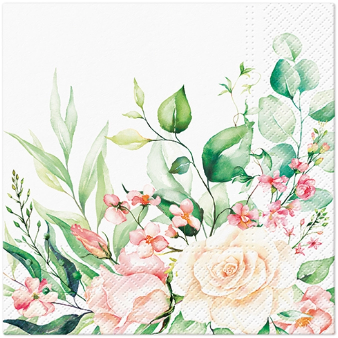Servietten Lunch 20x Floral Moments, 33x33cm