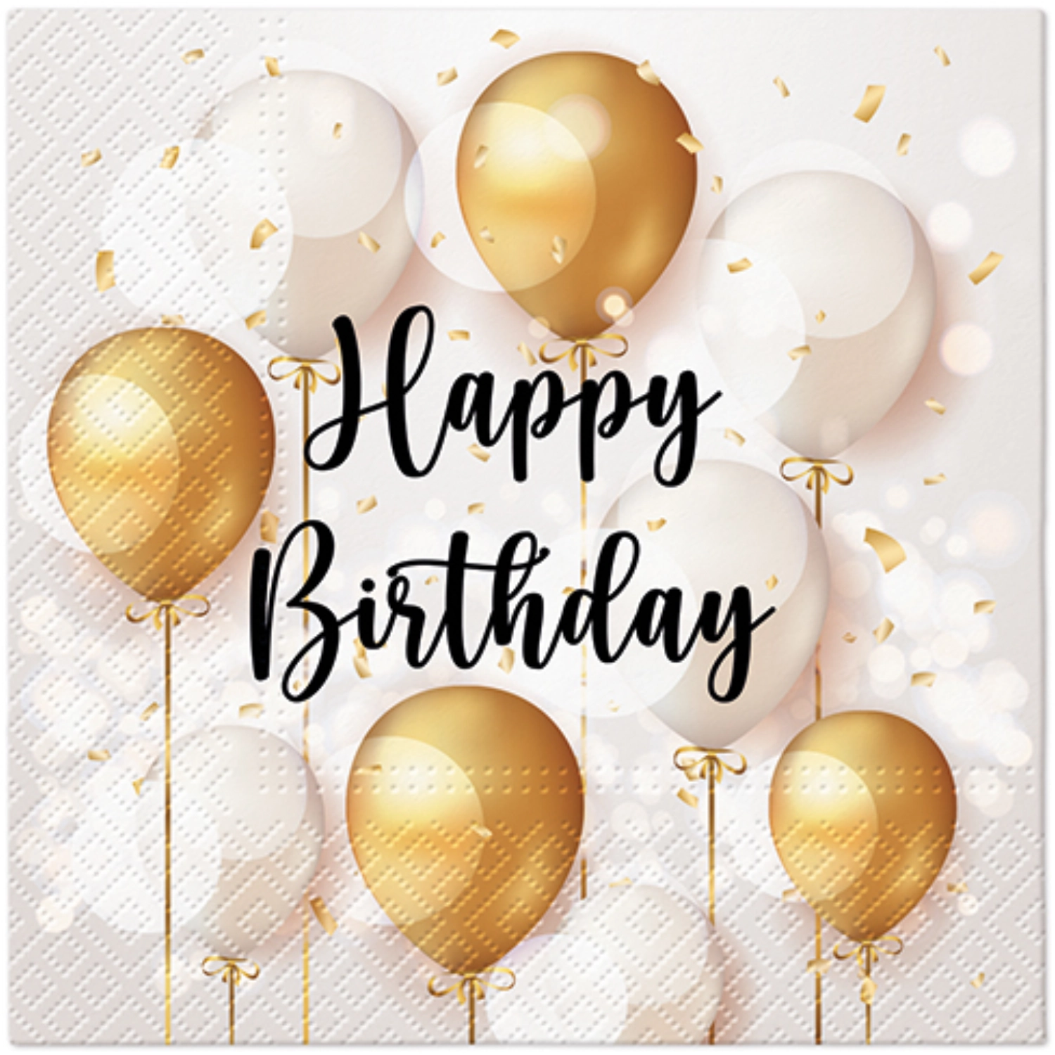 Servietten Lunch 20x Gold Celebration, 33x33cm