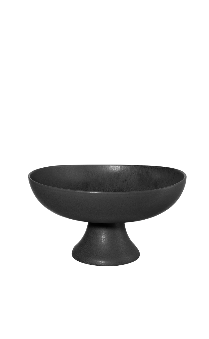 Grande coupe à fruits sur pied iron