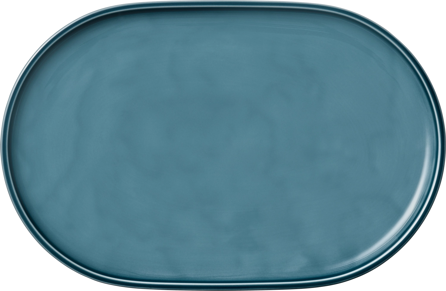 Companion plat ovale coupe pétrole 36x24cm