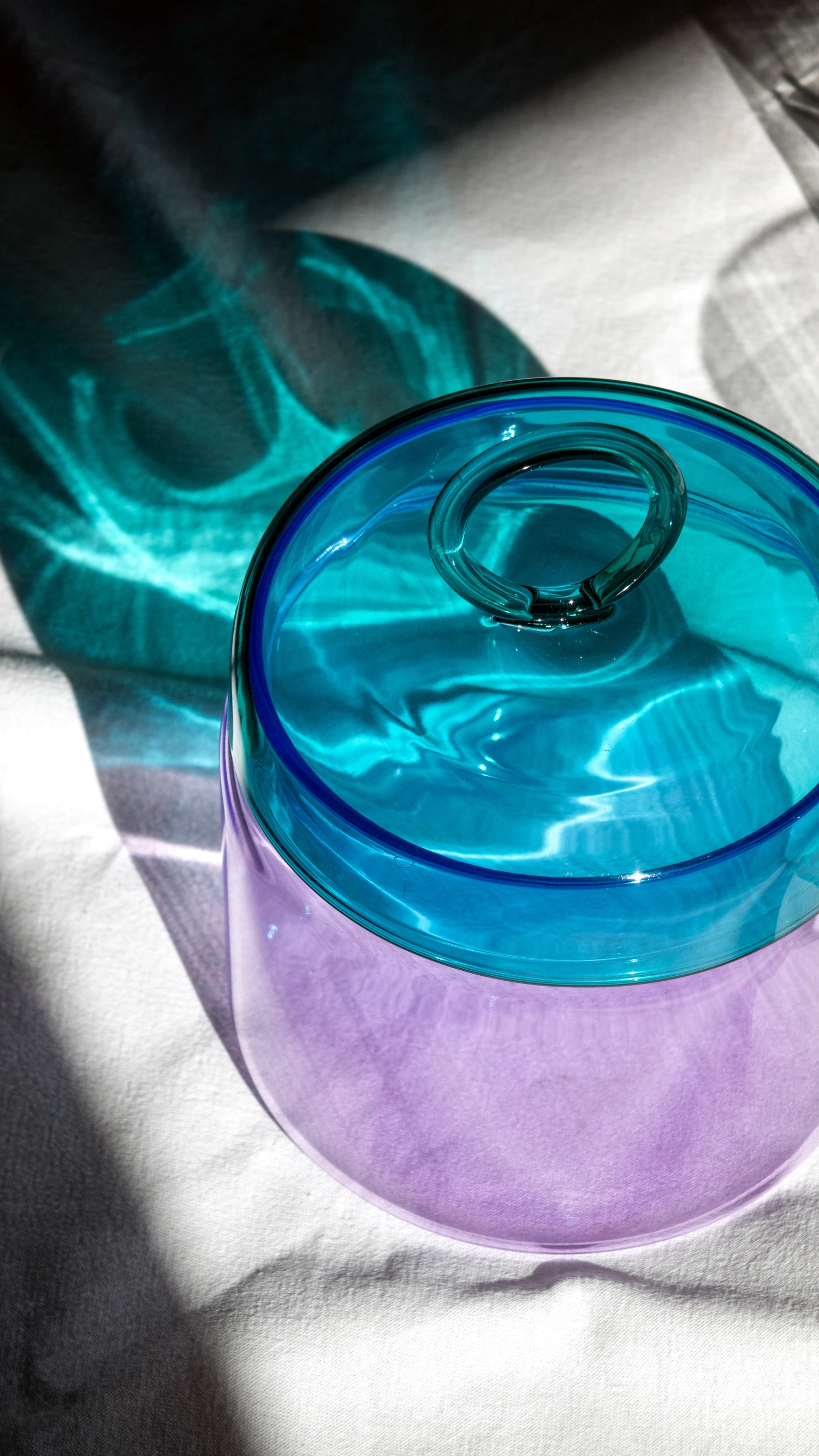 Verre à bec en verre borosilicaté, 1.9l, rose - vert
