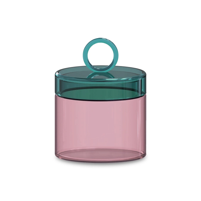 Verre à bec en verre borosilicaté, 1.9l, rose - vert