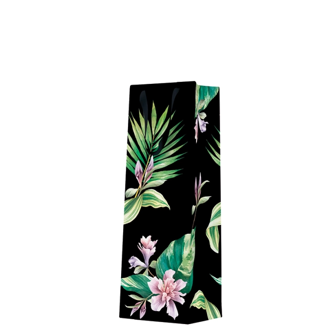 Sac cadeau Bouteille Exotic Flowers