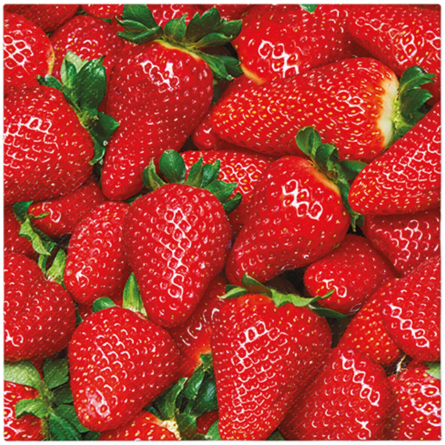Servietten Lunch 20x Raw Strawberries, 33x33cm