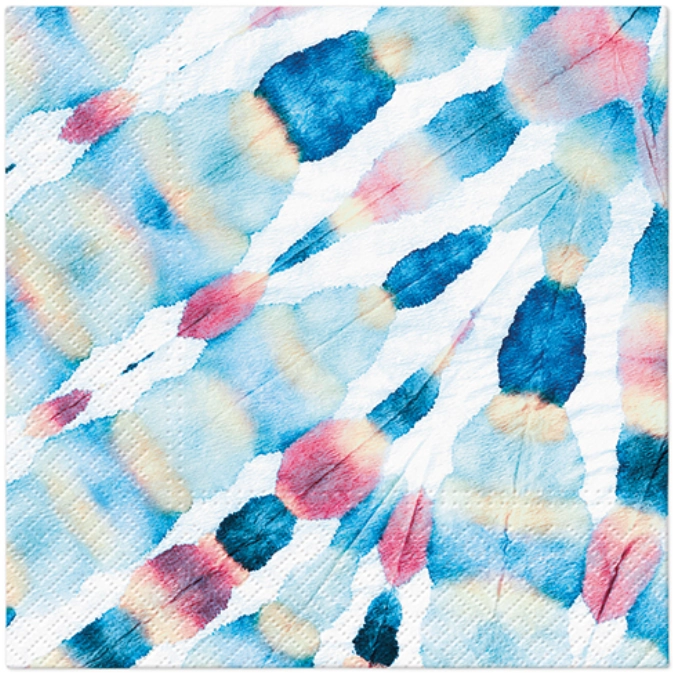 Servietten Lunch 20x Tie-dye Feather, 33x33cm