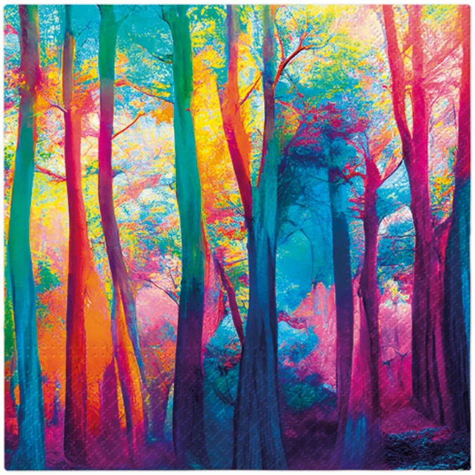 Servietten Lunch 20x colorful magic forest, 33x33cm