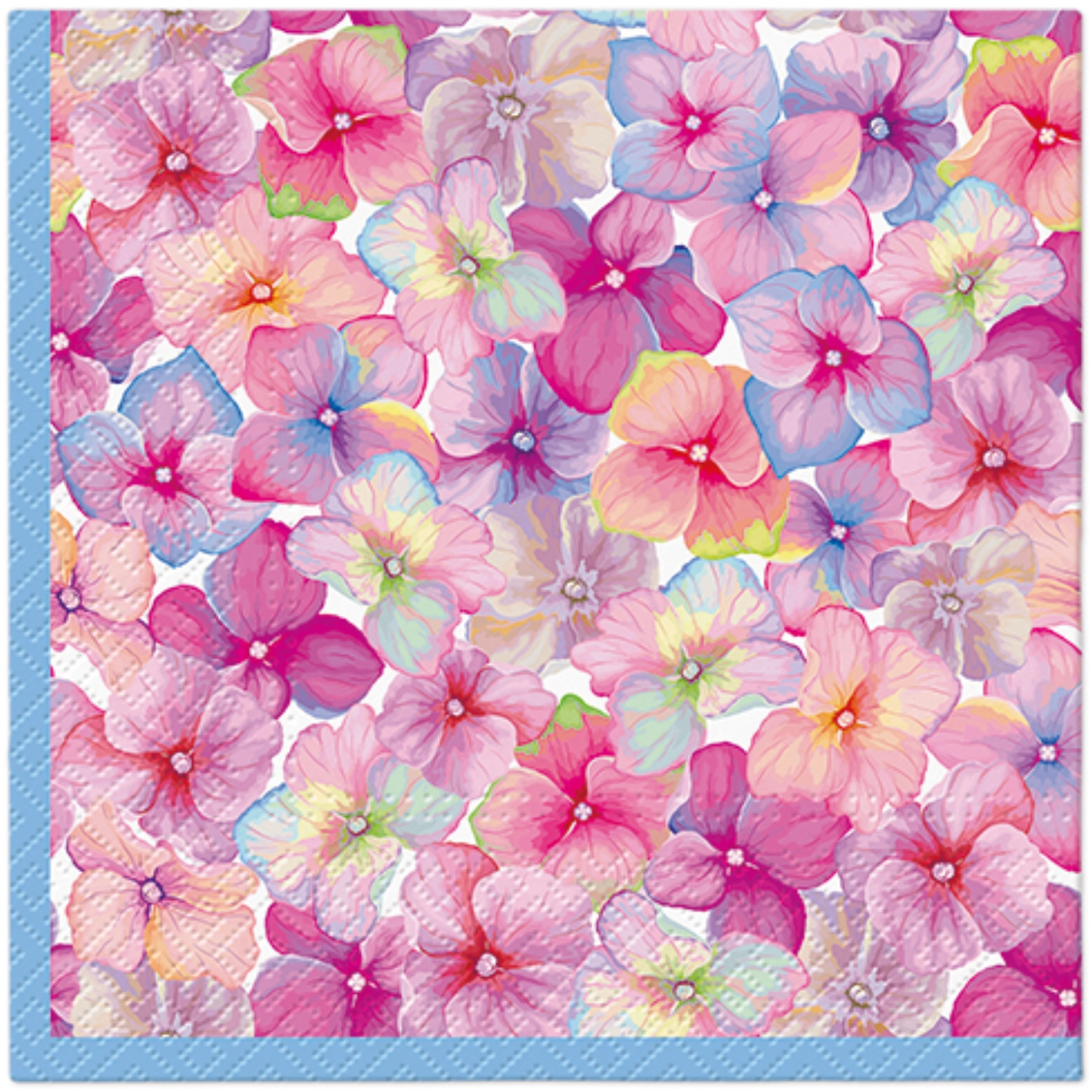 Serviettes de table Lunch 20x Flower Explosion, 33x33cm