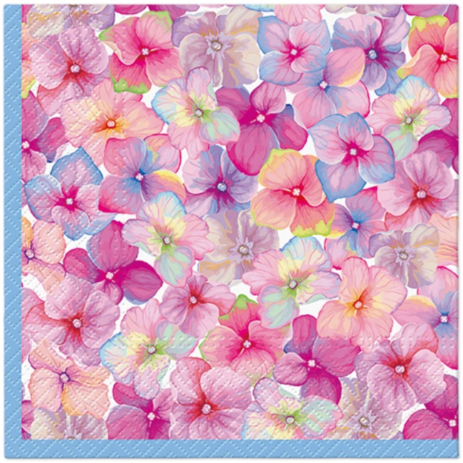 Serviettes de table Lunch 20x Flower Explosion, 33x33cm