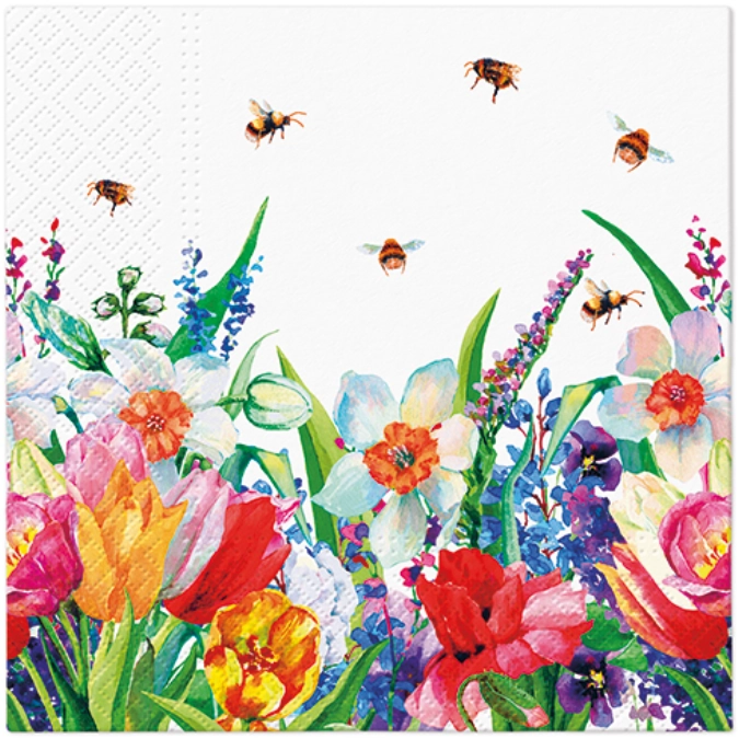 Servietten Lunch 20x Meadow with Bees, 33x33cm