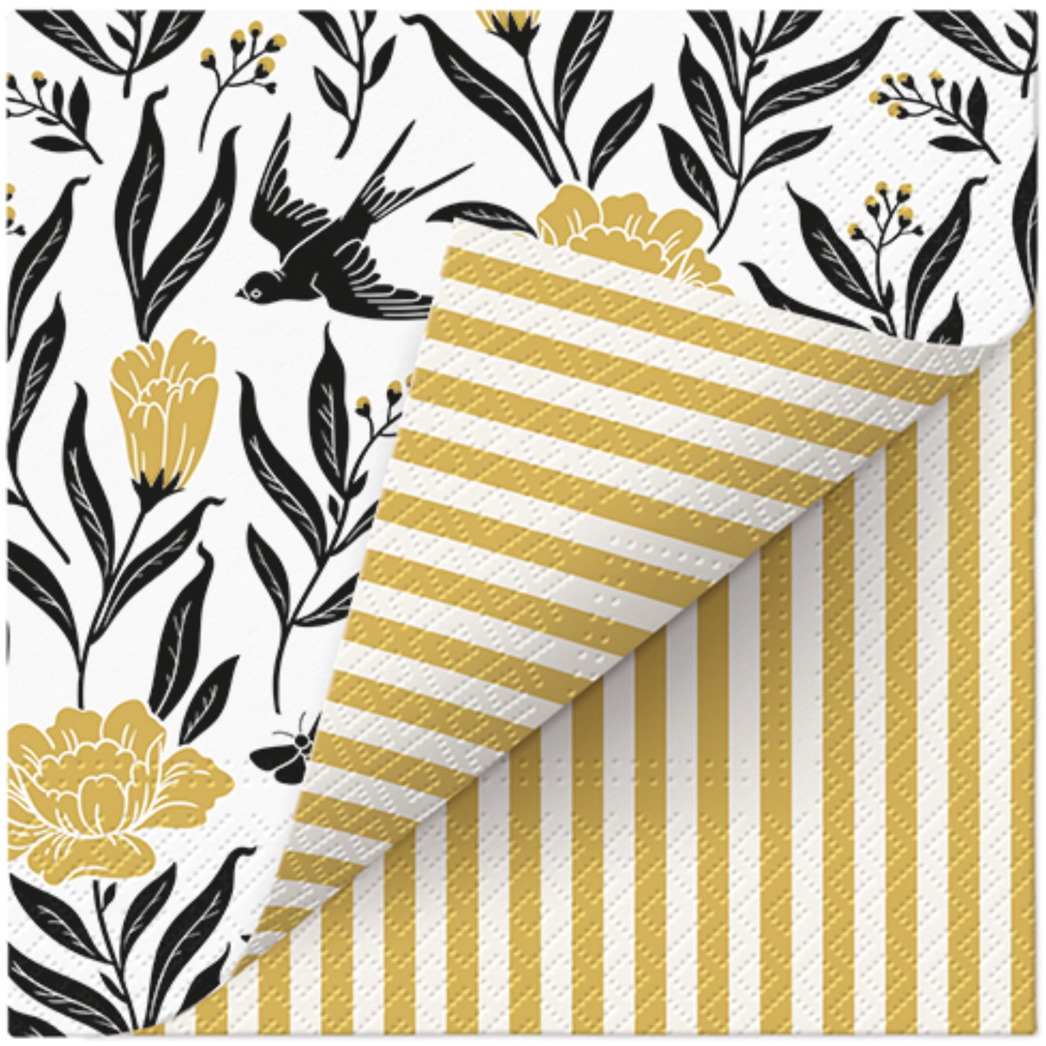 Serviettes Lunch 20x double design Swallow Boho, 33x33cm