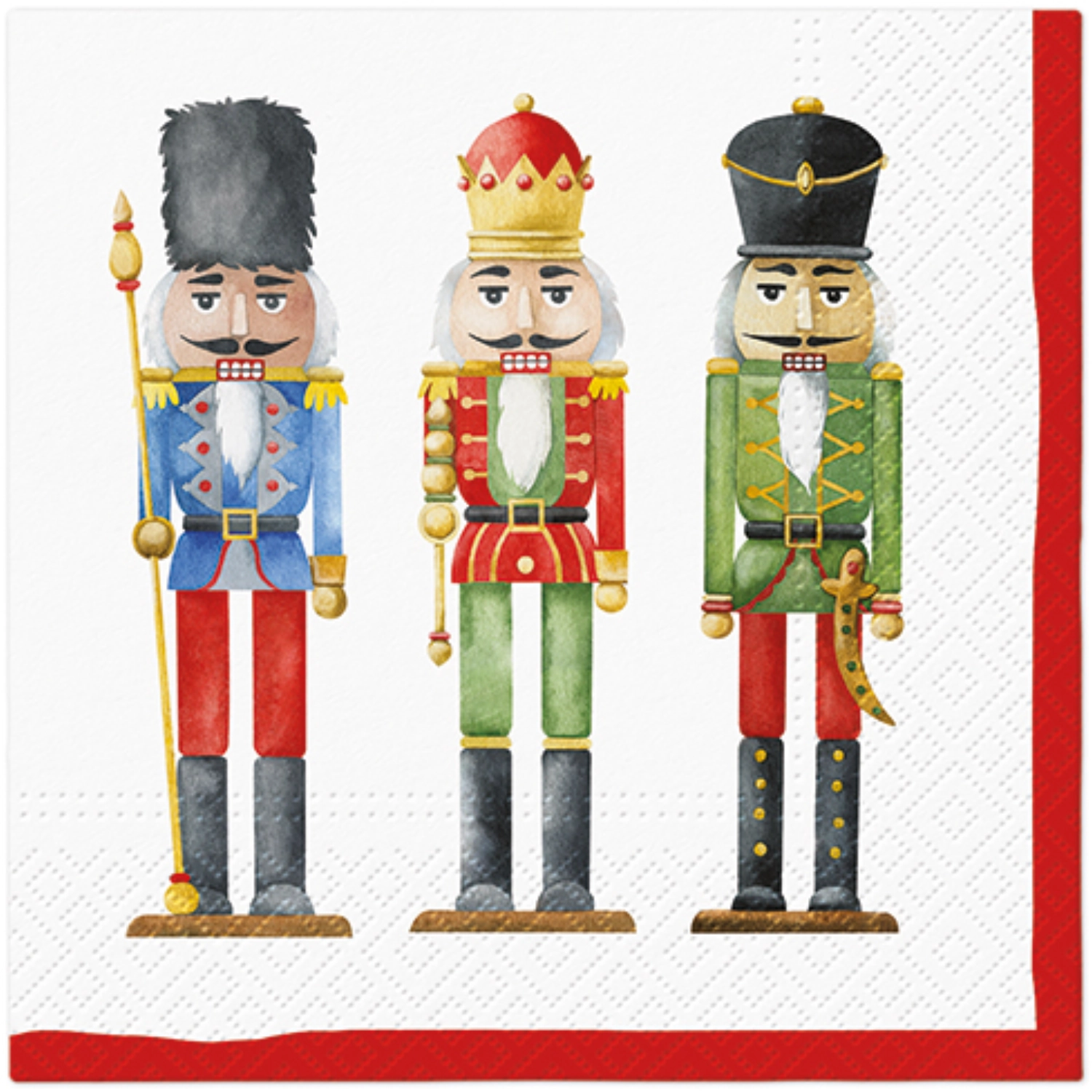 Serviettes de table Lunch 20x Nutcrackers Soldiers, 33x33cm
