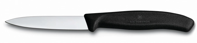 Swiss Classic, Gemüsemesser, glatte Klinge,schwarz