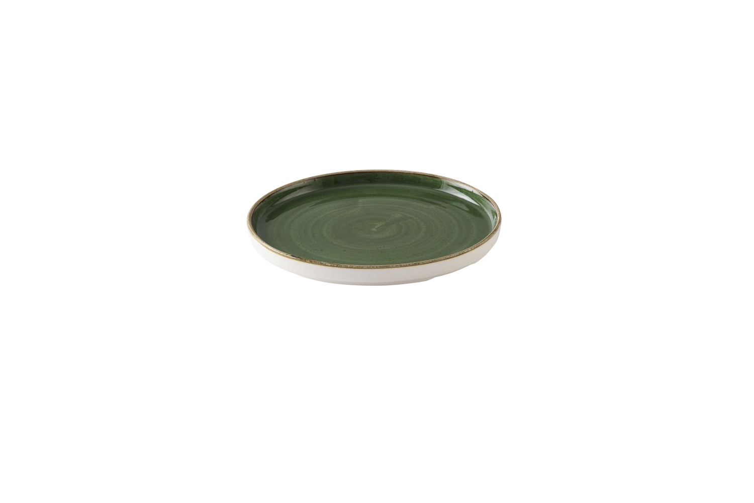 Stonecast Sorrel Green Assiette plate walled