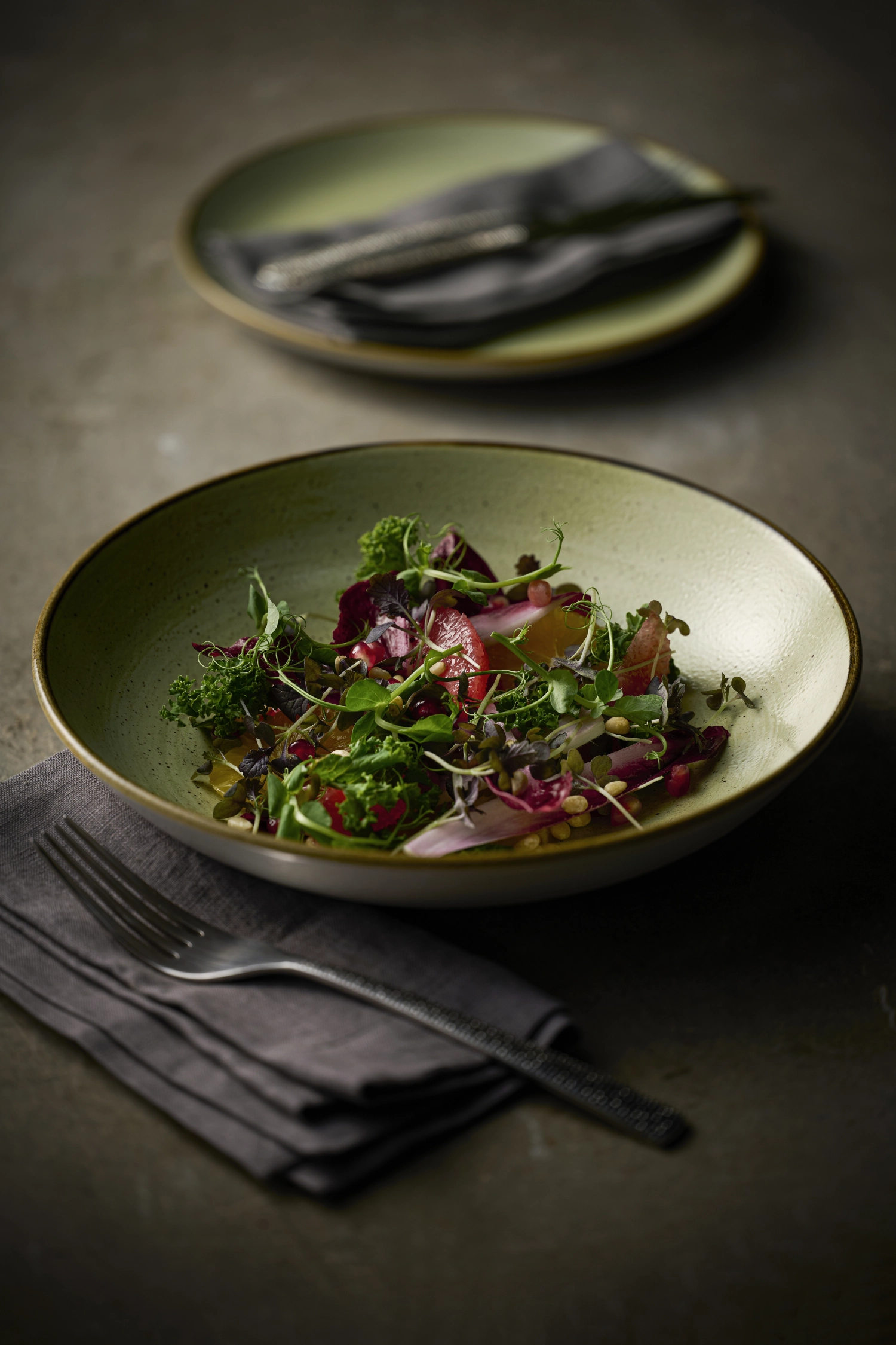 Stonecast Sage Green Coupe Assiette plate
