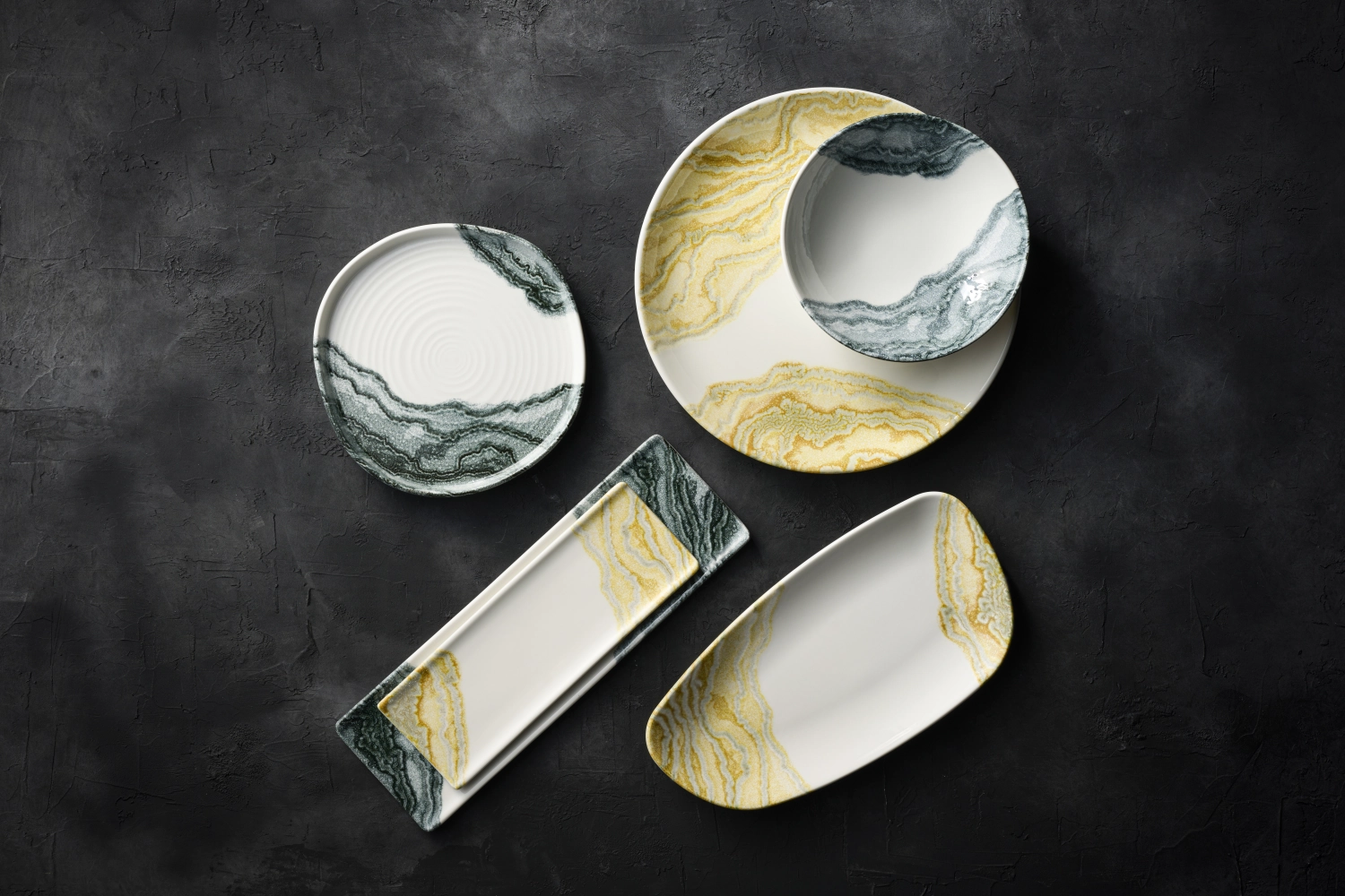 Assiette Tide Gold Geo
