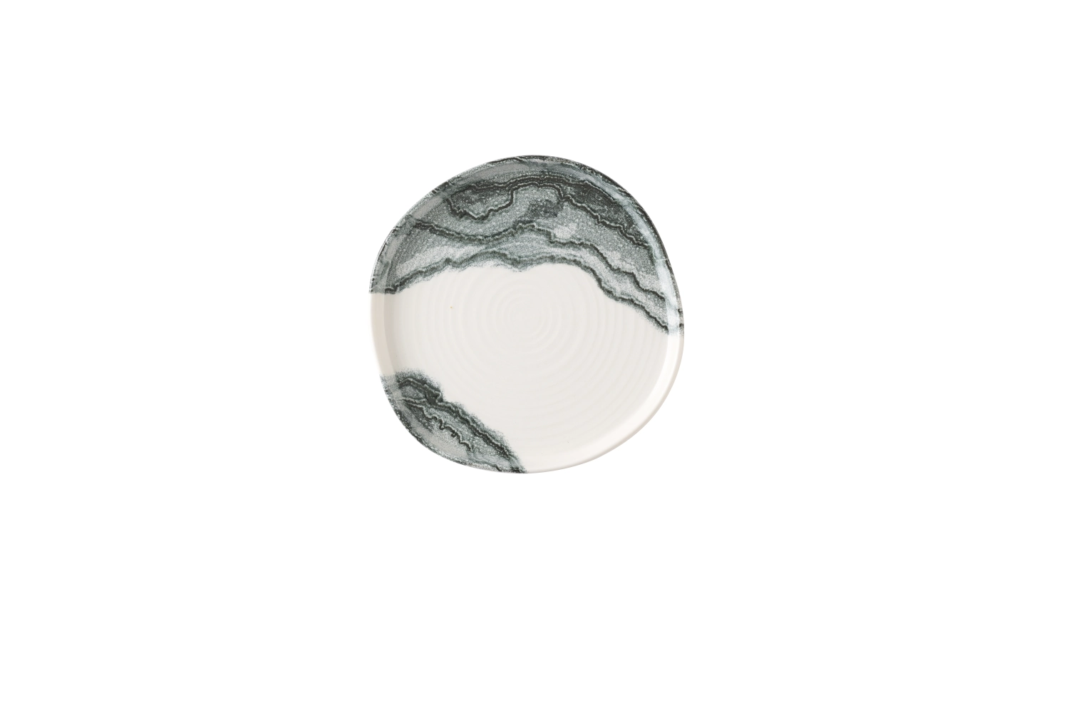 Tide Black Assiette plate Organic Walled
