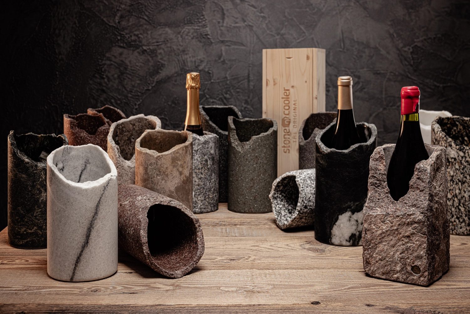 Emballage du vin en bois