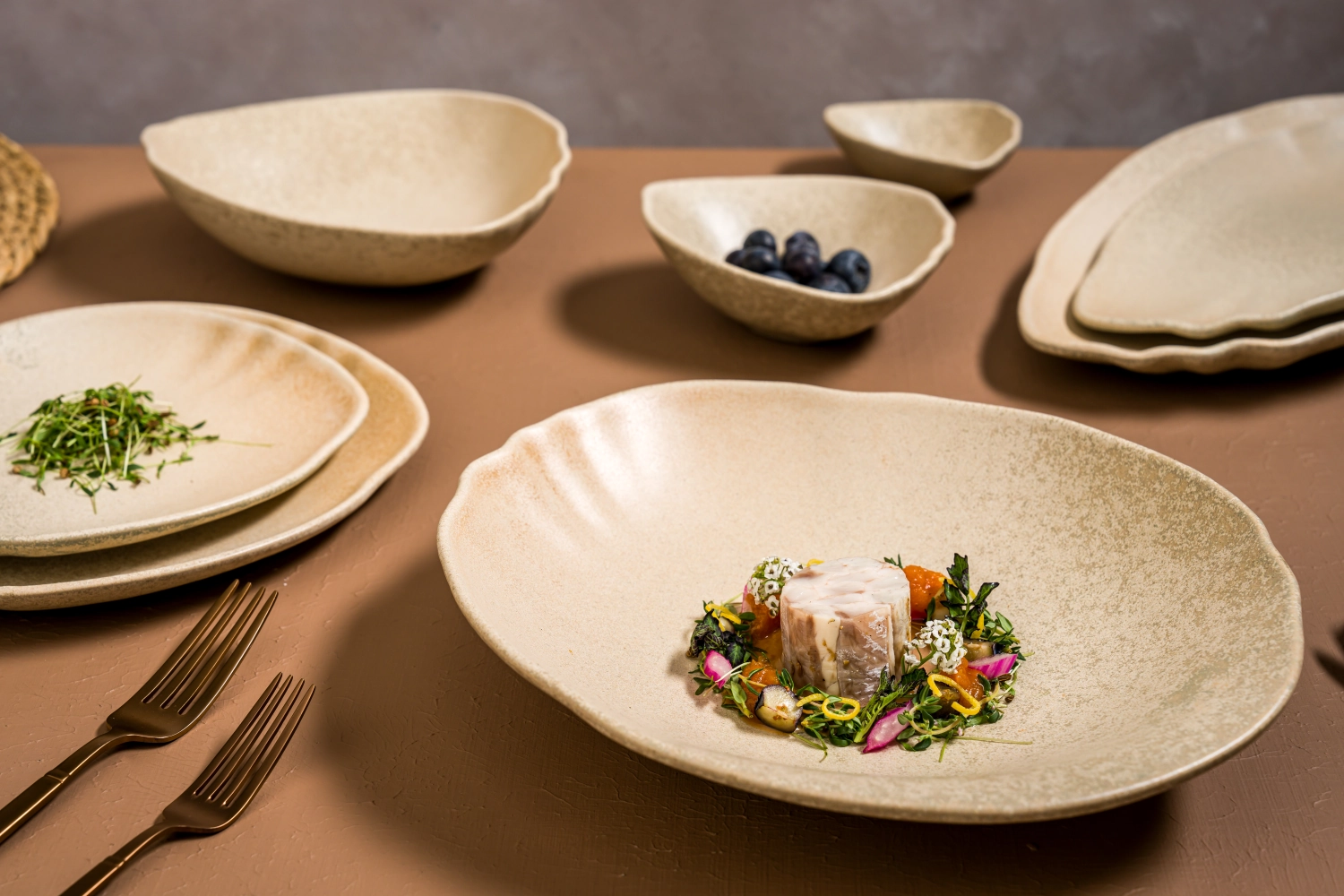 Tone Sahara Assiette rectangulaire L36cm