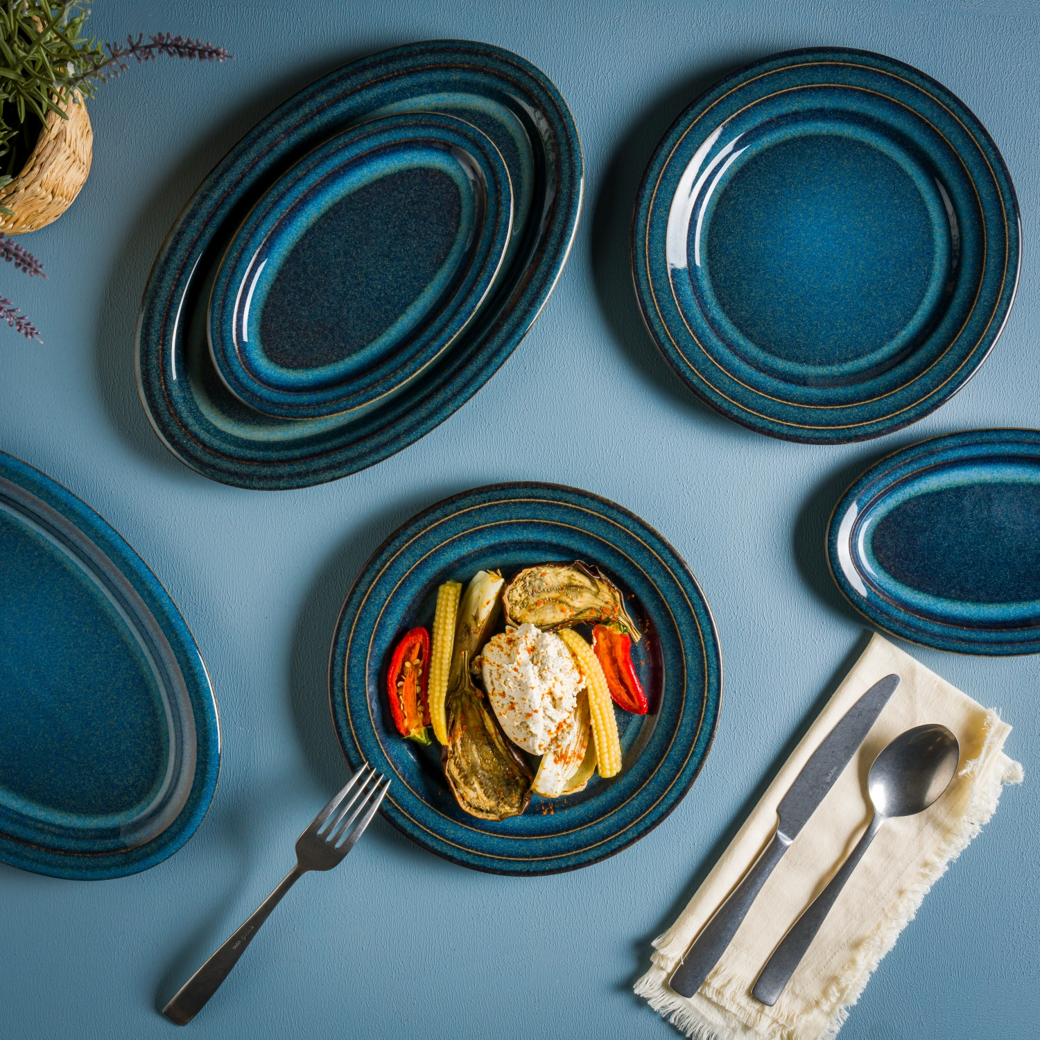 Assiette Halo Ocean profonde D27cm 400ml