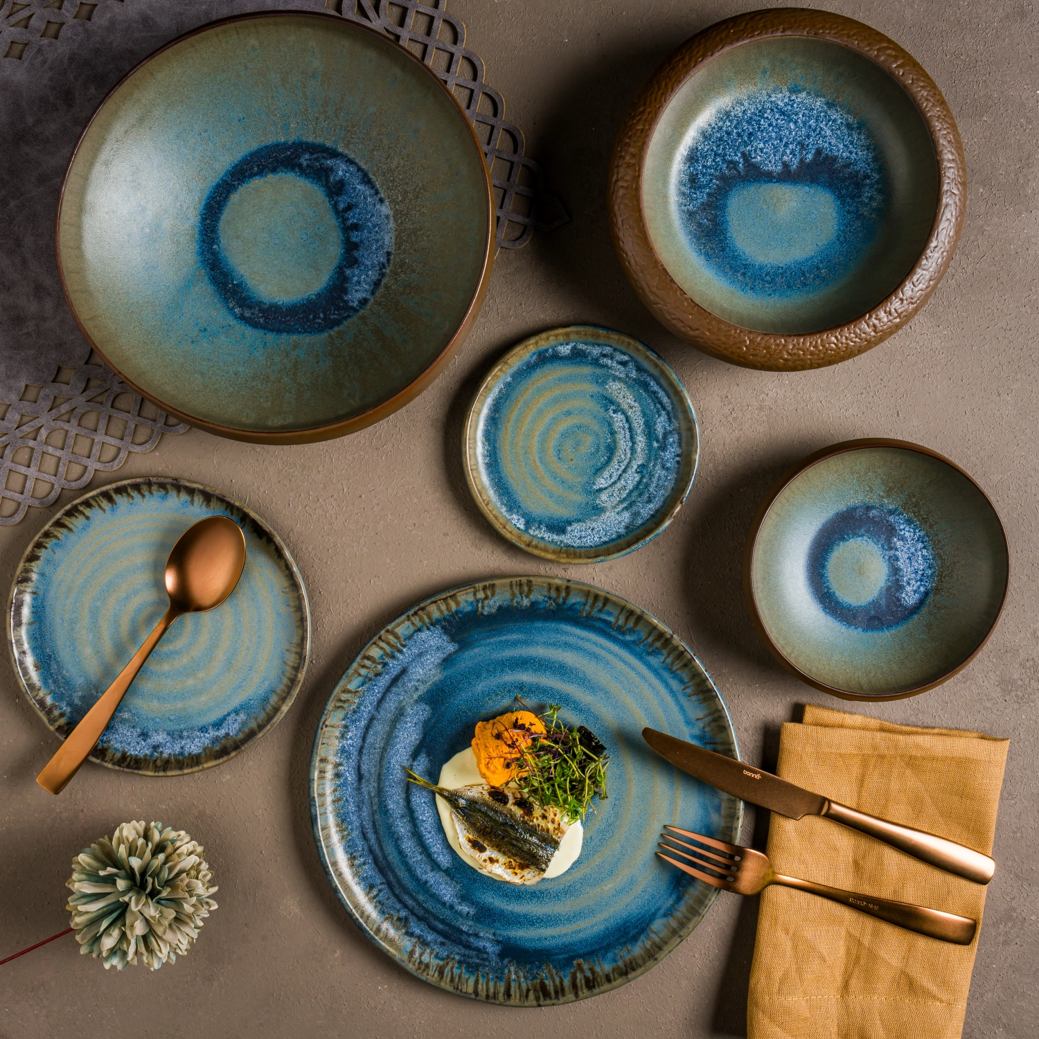 Assiette plate Lagoon Ocean D21cm