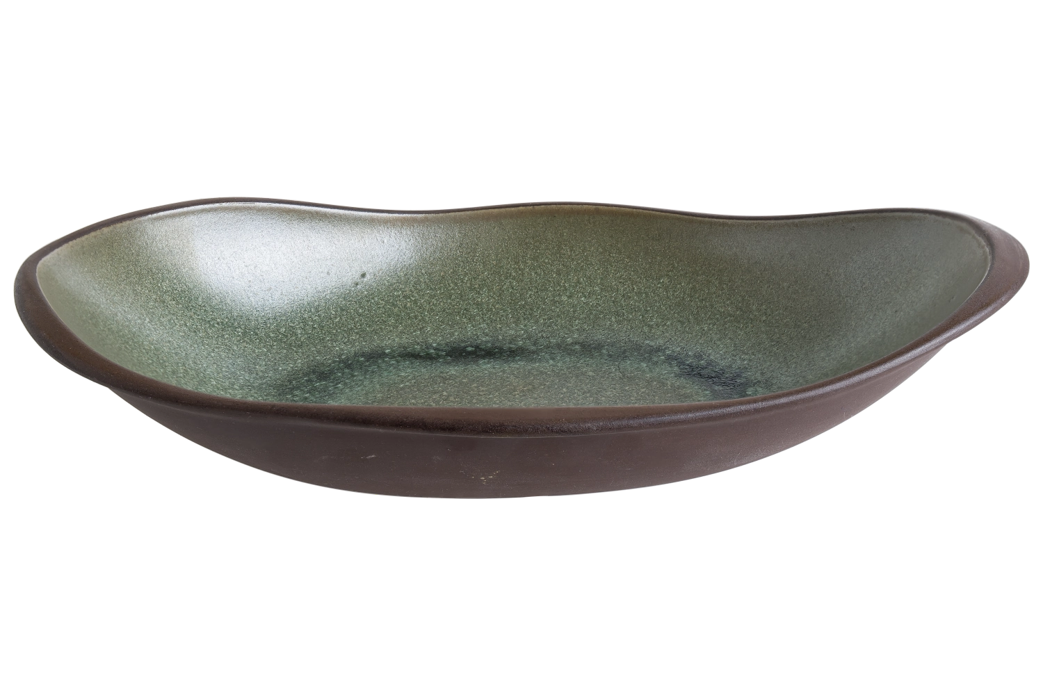 Assiette Lagoon olive ovale L31cm