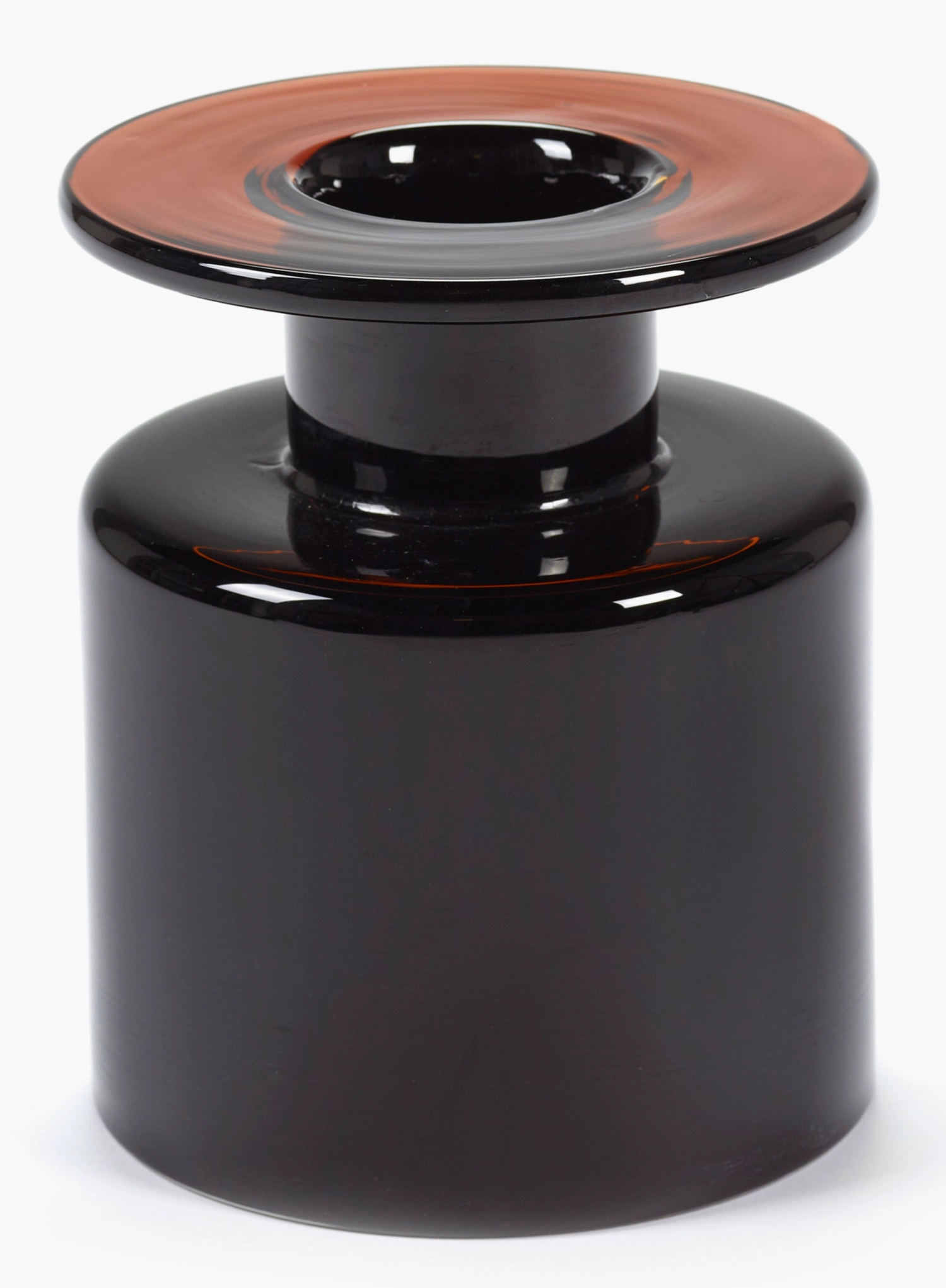 Marie Michielssen Vase verre H22cm brun foncé