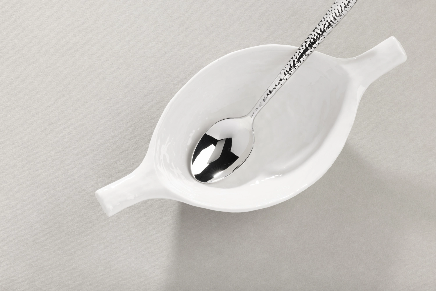 Courchevel Dessertlöffel Edelstahl martele