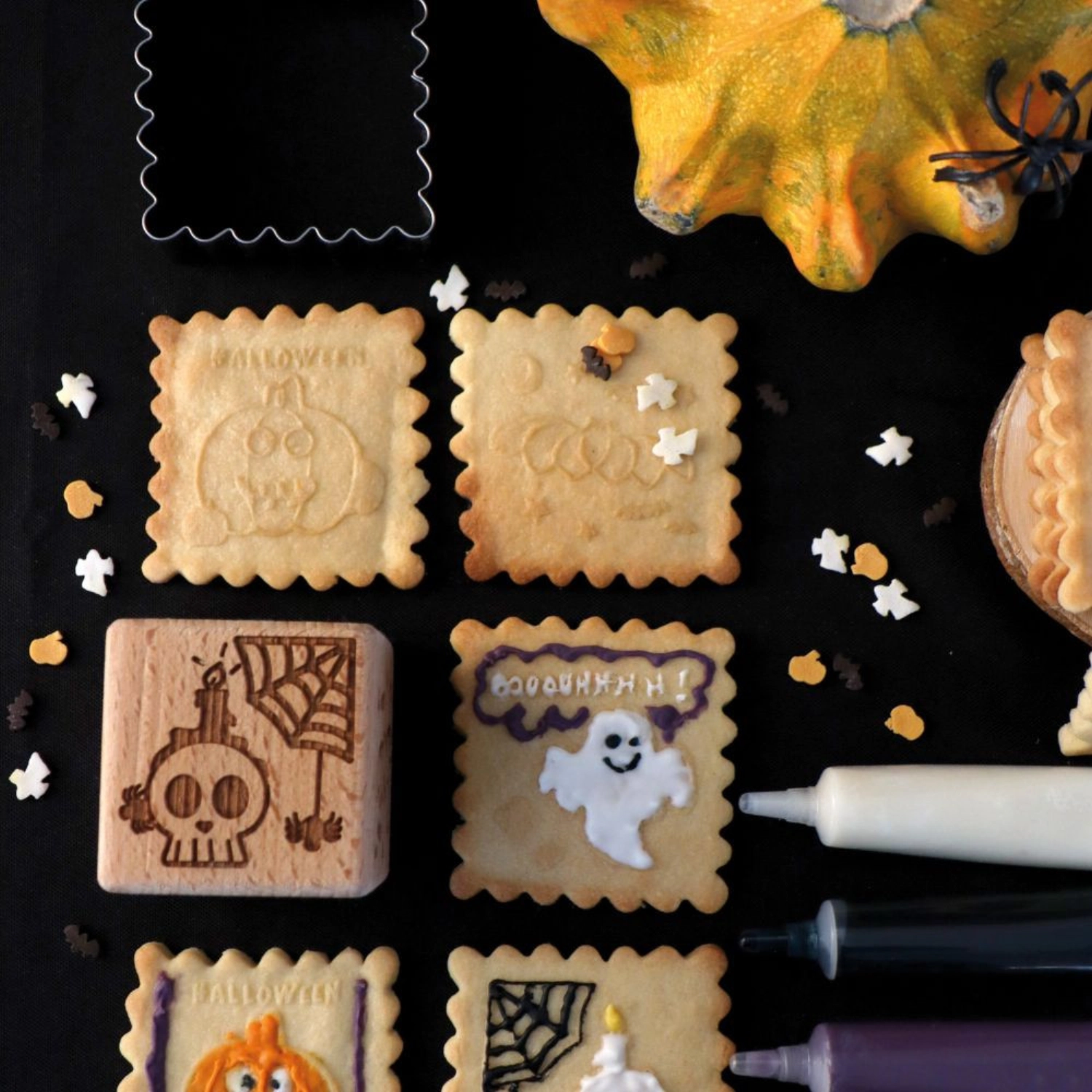 Ausstecher mit Würfelstempel Halloween