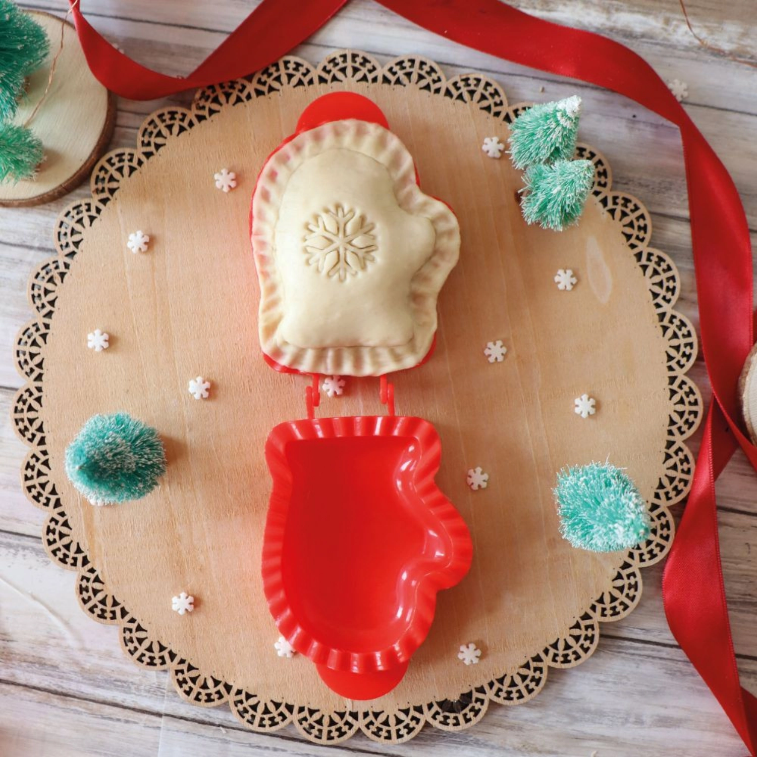 Teigformer Weihnachten Handschuh mit Schneeflocke