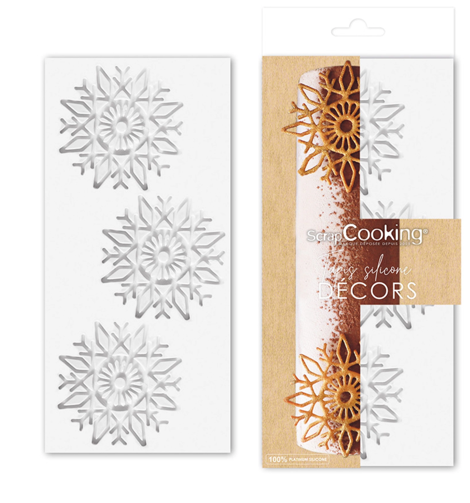 Backform für Kuchentopper Weihnachten Schneeflocken