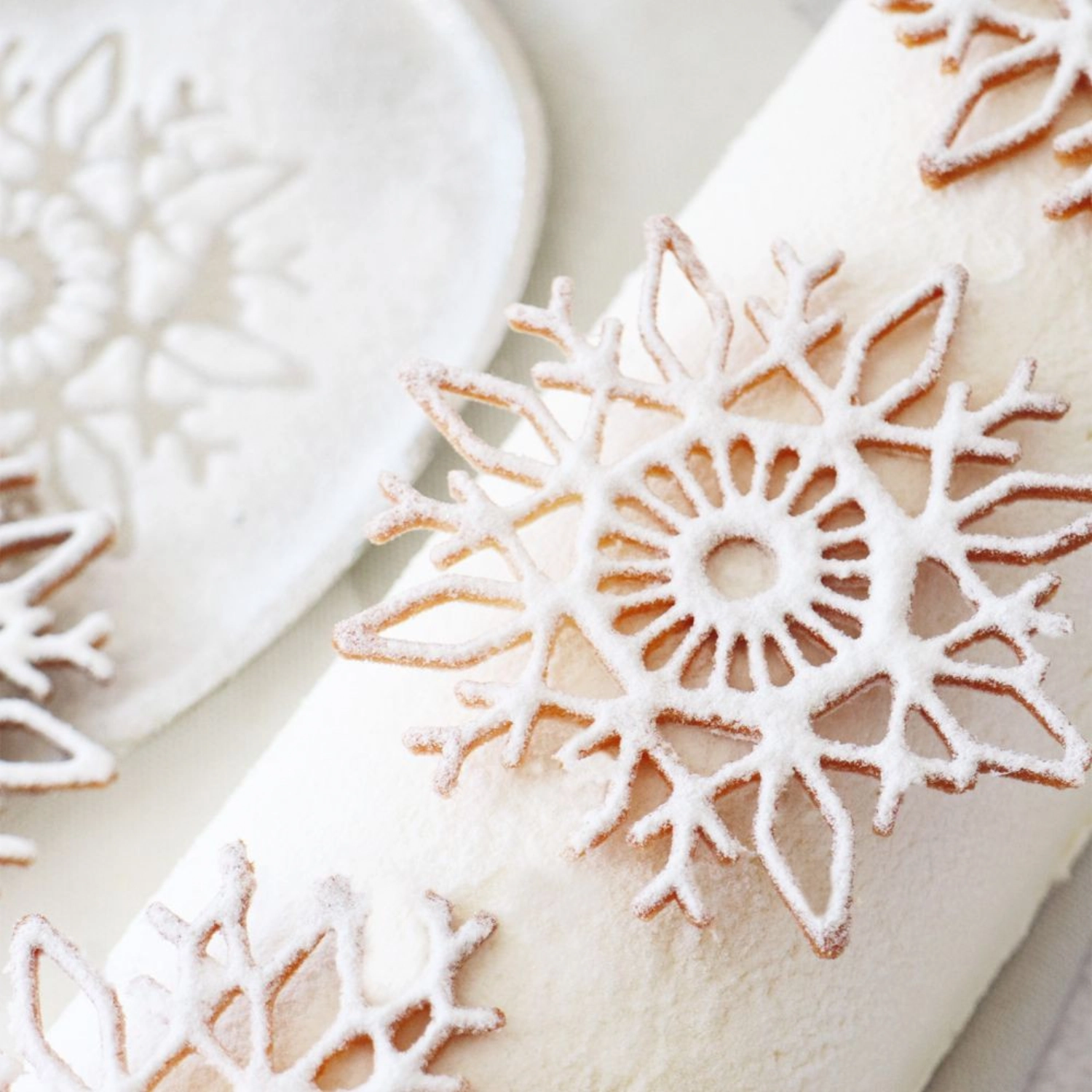 Backform für Kuchentopper Weihnachten Schneeflocken