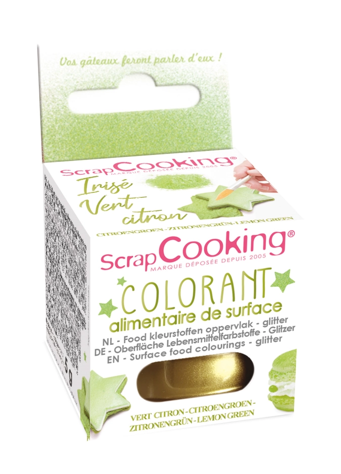 Poudre de couleur décor de surface froid irisé