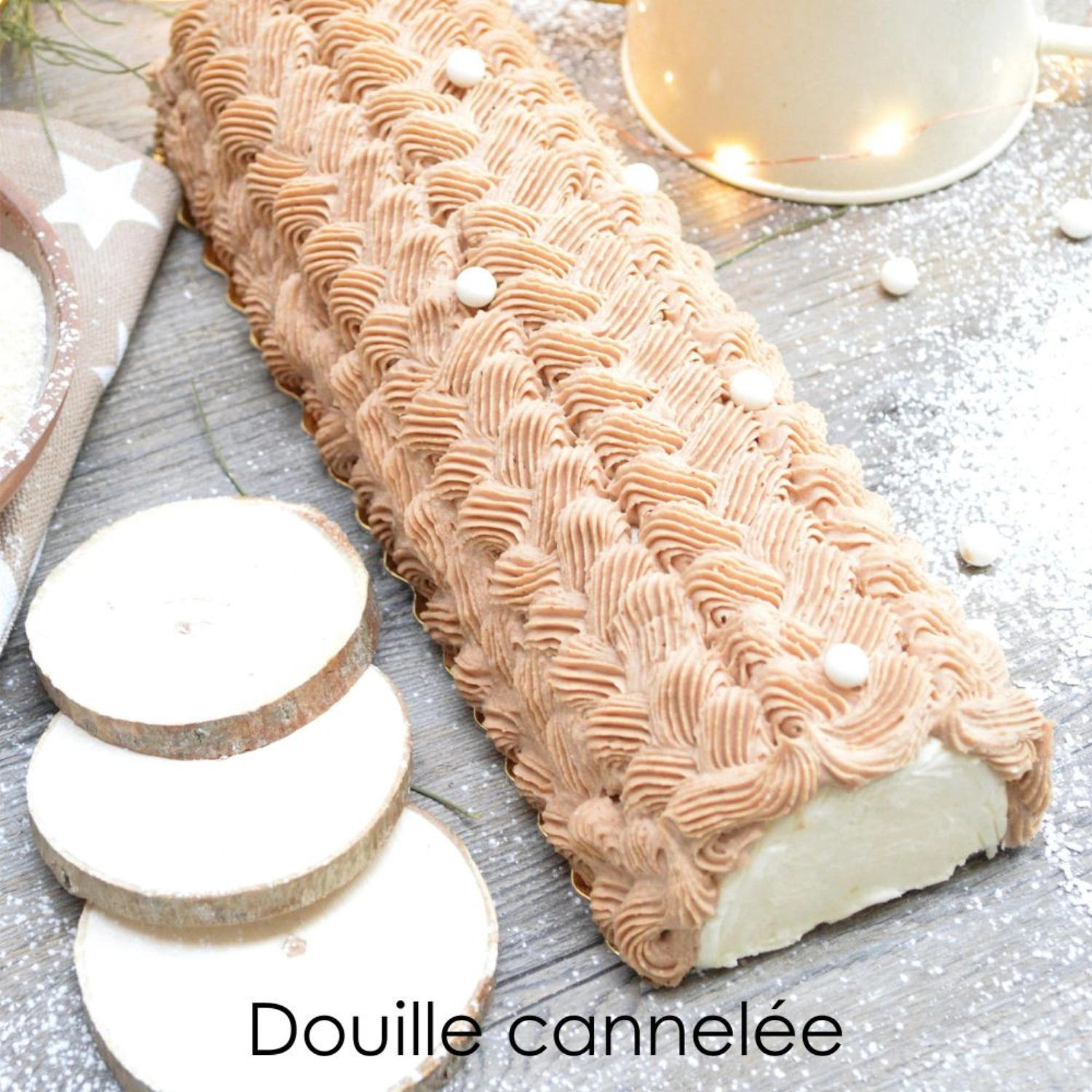 Set de 3 embouts à pâtisserie en acier inoxydable bûche