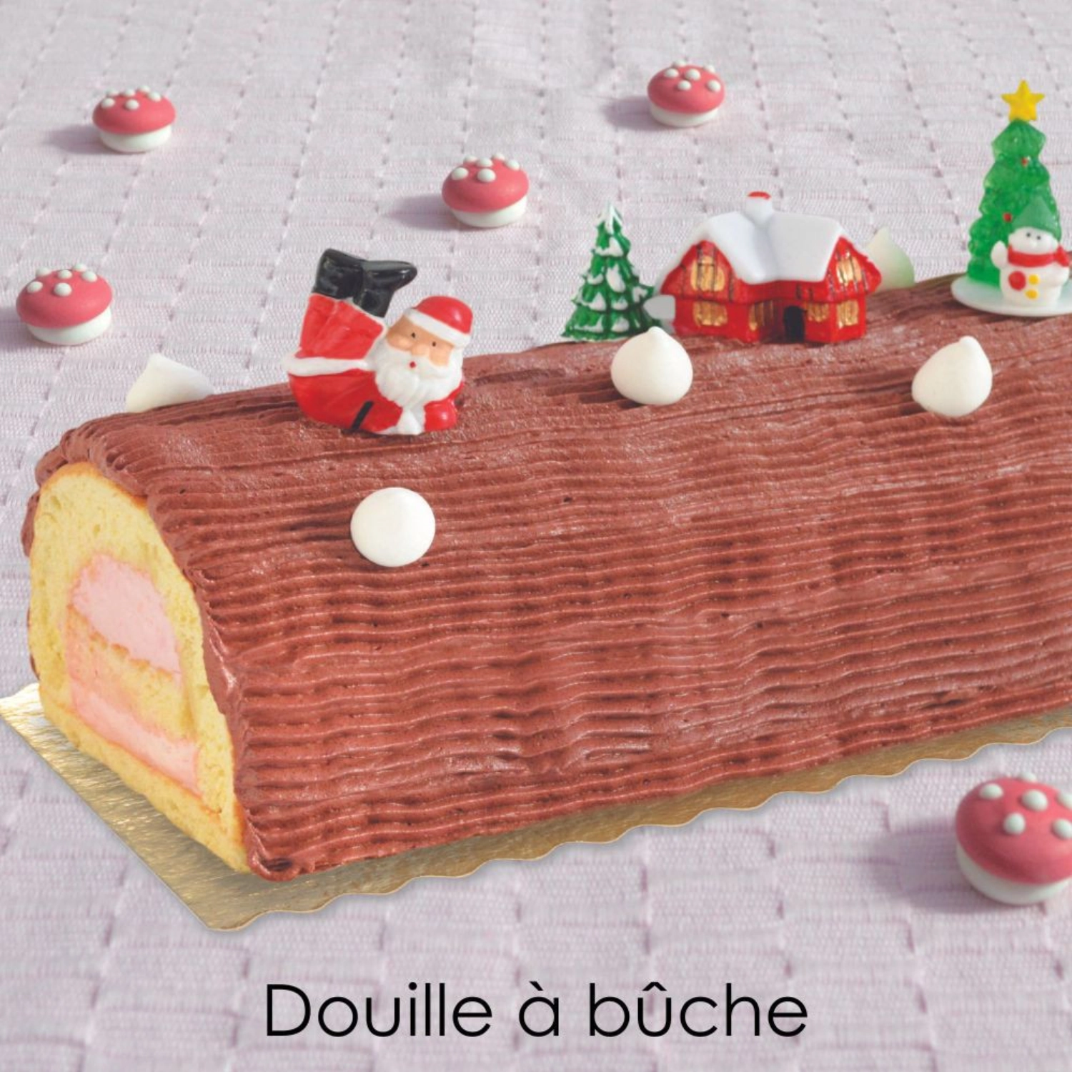 Set de 3 embouts à pâtisserie en acier inoxydable bûche