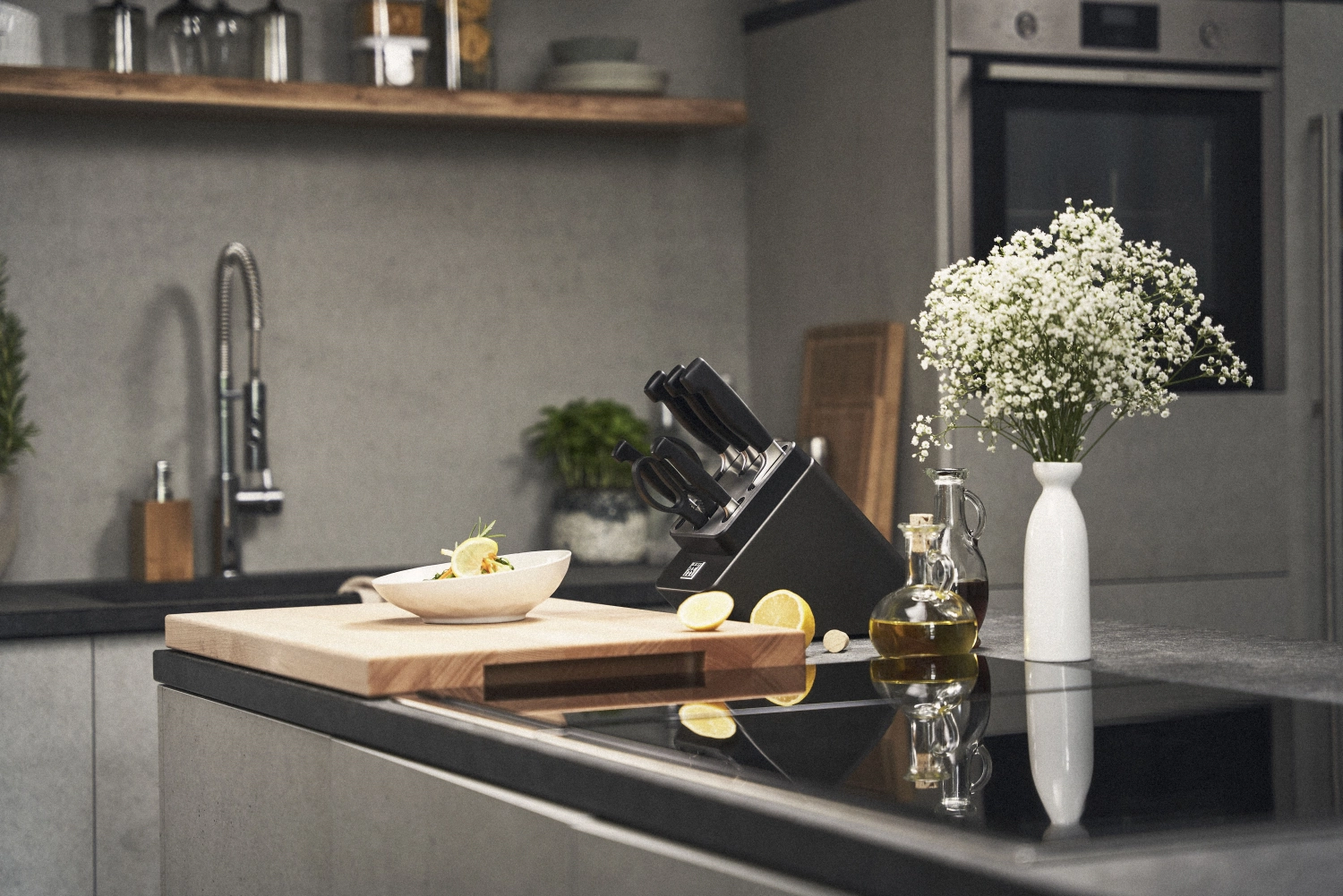 7tlg. Four Star Selbstschärfender Messerblock