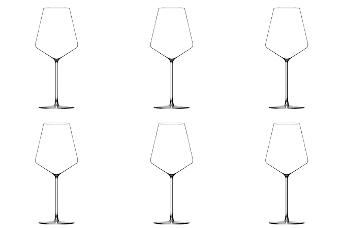 6er Set F. Sommier Dionysos Rotweinglas