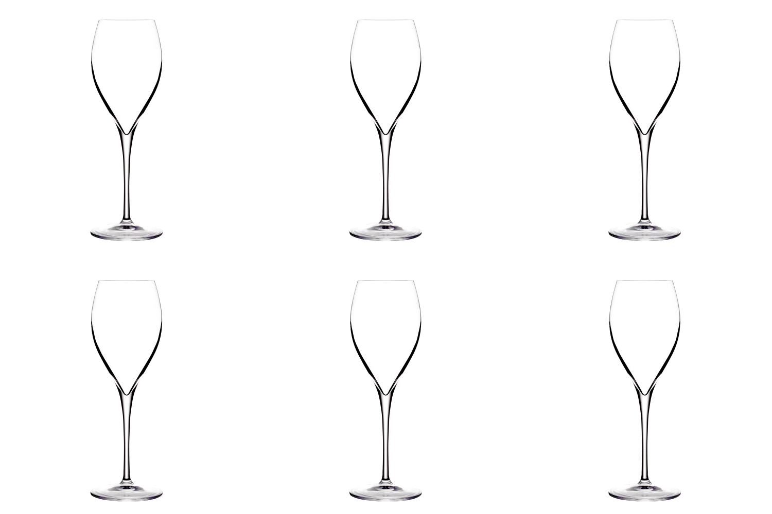 6er Set Opale Champagnerglas