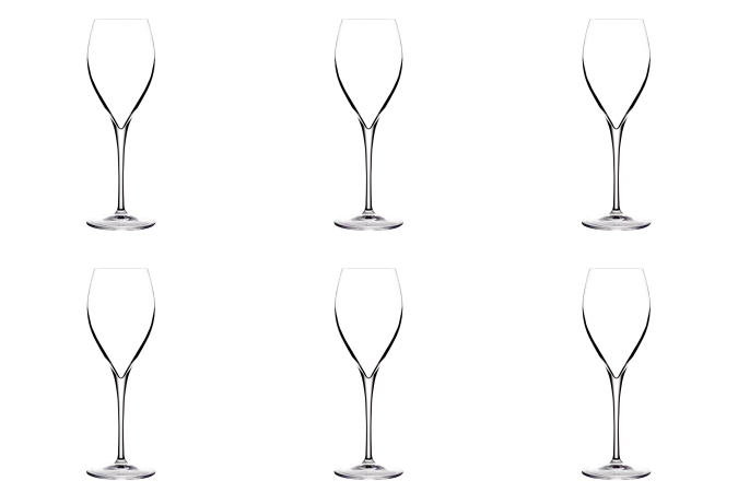 6er Set Opale Champagnerglas