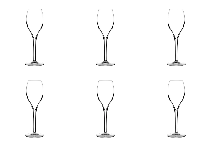 6er Set Opale Champagnerglas