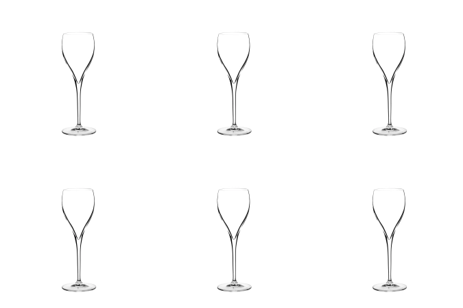 6er Set Opale Champagnerglas
