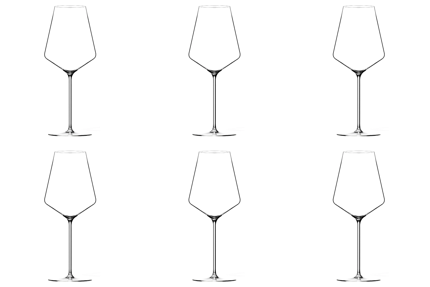 6er Set F. Sommier Psyche Universalglas mundgeblasen