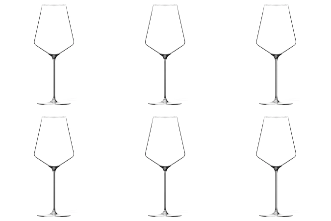 6er Set F. Sommier Psyche Universalglas mundgeblasen