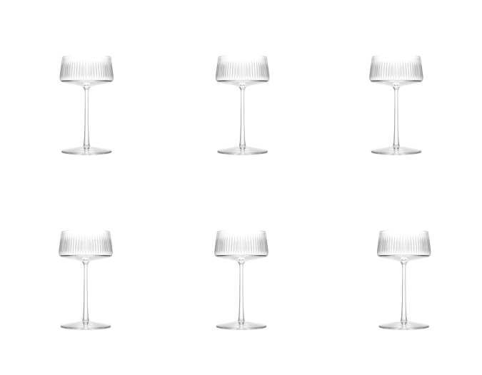 Lot de 6 New York Bar Soho coupes à champagne Coupe 276ml